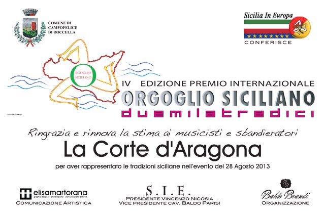 targa premio orgoglio siciliano 2013