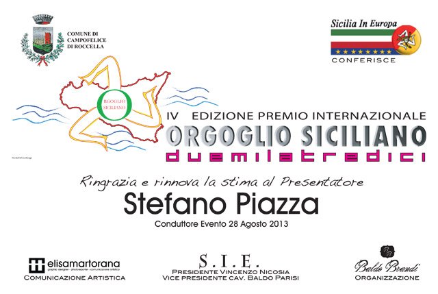 targa premio orgoglio siciliano 2013